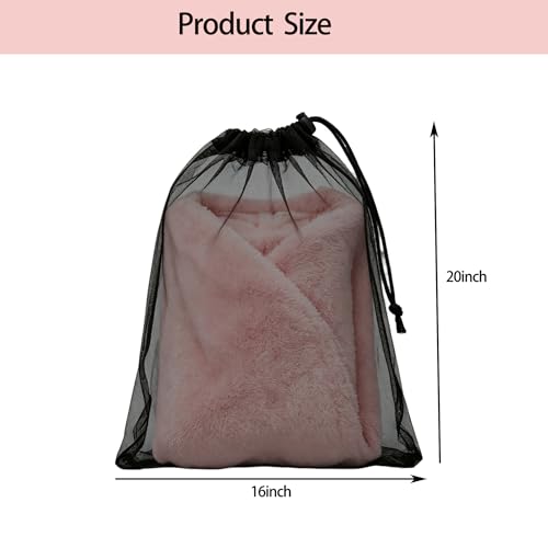 4 Pack Mesh Travel Laundry Bag 16" x 20"Extra Large Dirty Clothes - Image 3