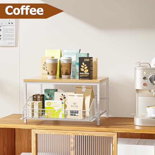 KLM Pull Out Spice Rack Organizer for Cabinet,Rustic Wood - Image 8