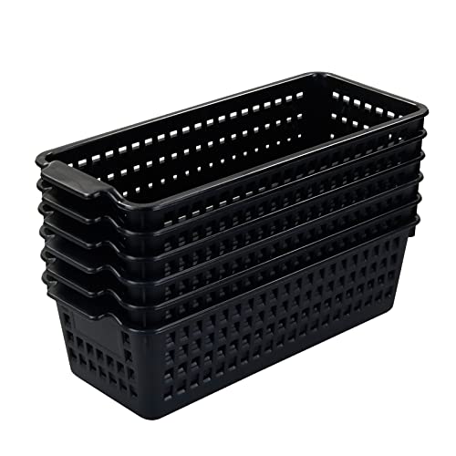 Slim Plastic Basket Storage Basket, 6 Packs - Image 2