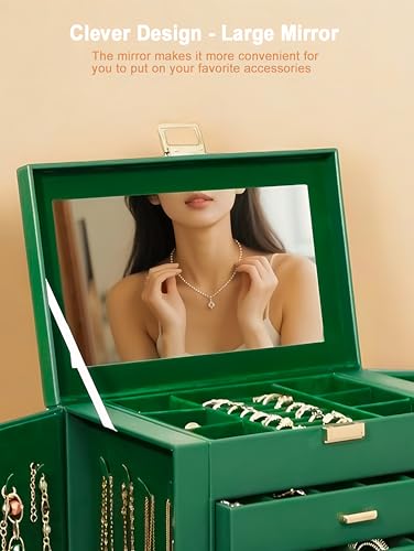 BOOVO Large Jewelry Box for Women 6 Layer - Image 7