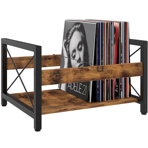 Vinyl Record Holder, Wooden Record Crate Fits 7” -12” Records - Image 2