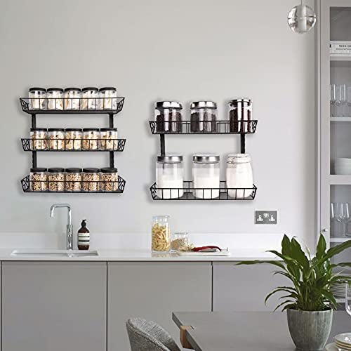 SWOMMOLY Wall Mount Spice Rack Organizer, 12-Tier - Image 4