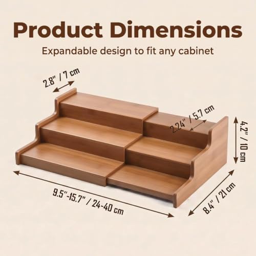 JinDoWin Expandable Spice Rack Organizer | Spice Racks & Pantry - Image 5