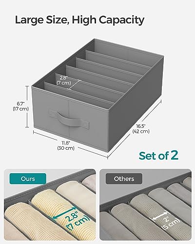 SONGMICS Set of 2 Foldable Wardrobe Clothes Organize | All Products - Image 6