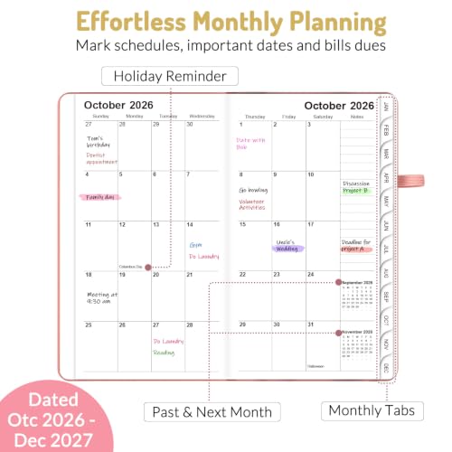 Forvencer Pocket Planner 2027,Small Weekly Monthly Planners - Image 3