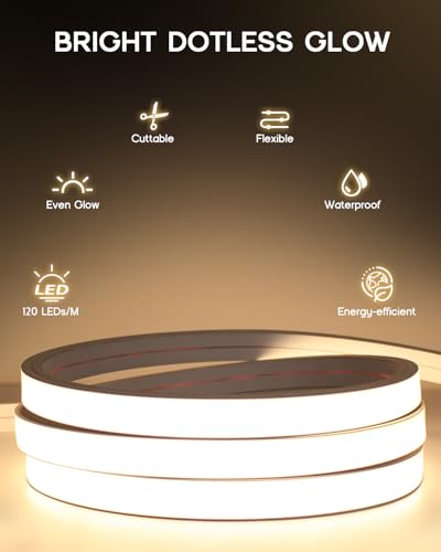 LED Strip Lights 9.8ft 110-120V,Dimmable Silicone Neon Rope - Image 3