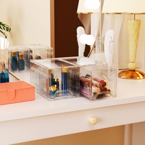 Clear Stackable Desk Drawer Organizer: Acrylic Small Storage - Image 6