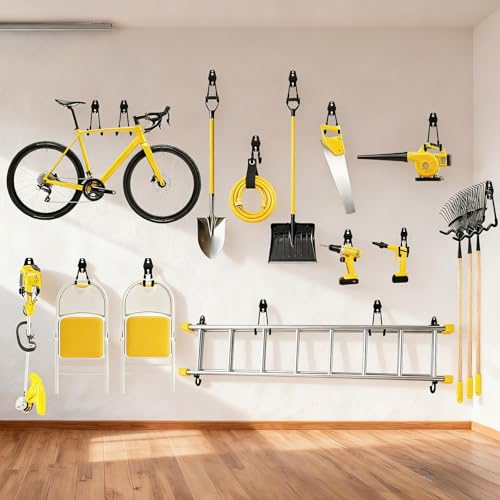 6 Pack Garage Hooks Heavy Duty with Anti-Slip Coating | Garage Storage - Image 3