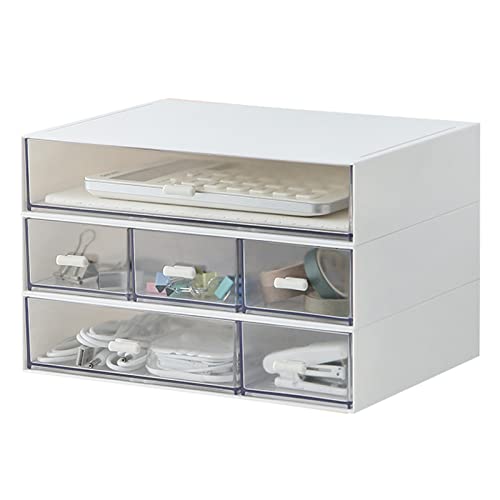 MILULUGO Desk Organizer with 6 Drawers, Makeup Organizer - Image 2