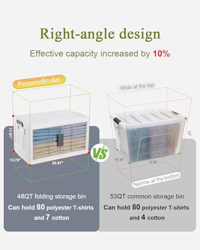 OlarHike 144QT Storage Bins with Lids for Closets, Office - Image 6