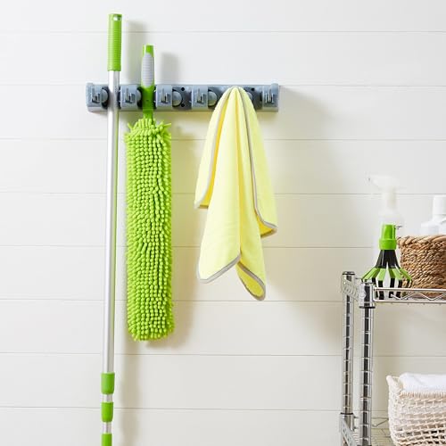 Amazon Basics Rectangular Heavy Duty Wall Mount Broom and Mop - Image 6