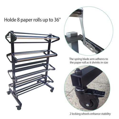 Craft Paper Roll Holder, Butcher Kraft Paper Rack | Home Organization - Image 7