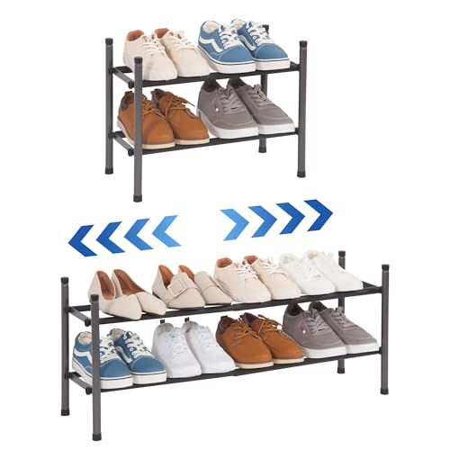 STORAGE MANIAC Expandable Shoe Rack for Closet, 8 Pairs - Image 2