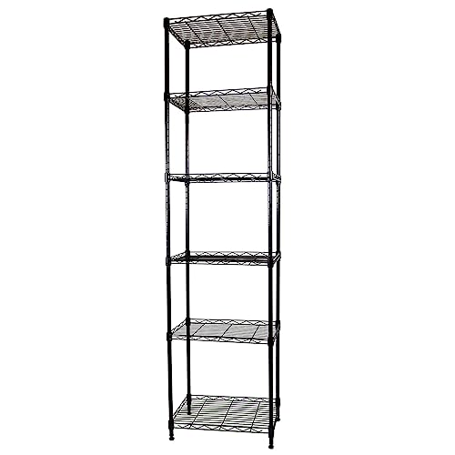 SUNLPH 6-Tier Wire Shelving Adjustable Shelves Unit Metal Storage - Image 2