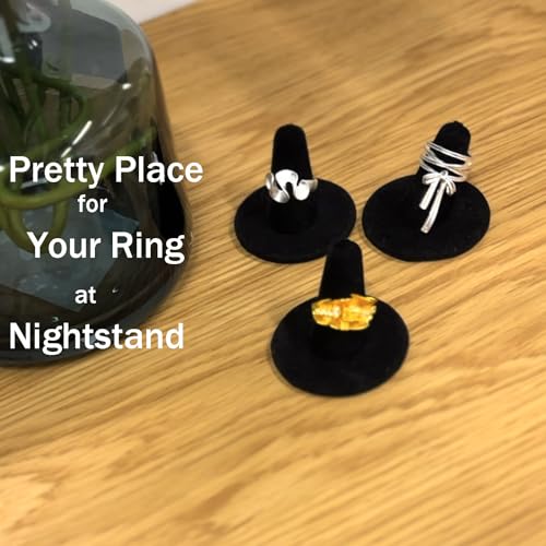 Black Velvet Ring Display Stand, 10PCS Ring Holder and Organizer - Image 4