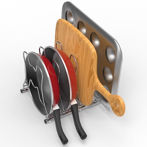 Simple Houseware Cabinet Pantry Pot and Pan Organizer Holder - Image 4