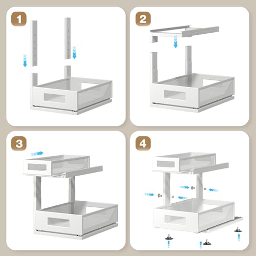 2 Pack Under Sink Organizer With Next-Gen Ball-Bearing - Image 6