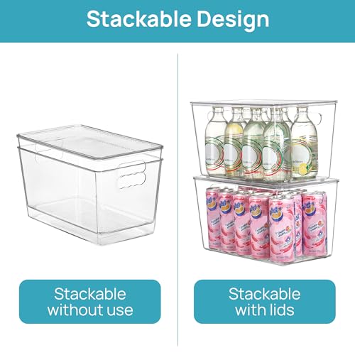Vtopmart 4 Pack Clear Stackable Storage Bins with Lids - Image 4