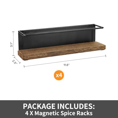 4 Pack Strong Magnetic Spice Rack Organizer | Kitchen Organization - Image 3