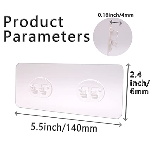 8 Pack Shower Caddy Adhesive for Replacement, Strong Transparent - Image 4