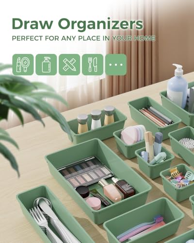 BiuLeon 25 PCS Plastic Drawer Organizers Set, 4-Size | All Products - Image 4