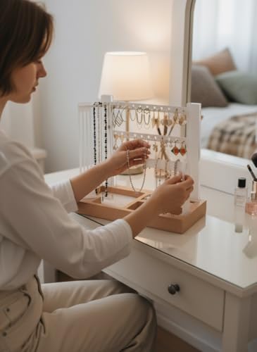 Jewelry Organizer Stand 3 Tier Acrylic Jewelry Storage - Image 4