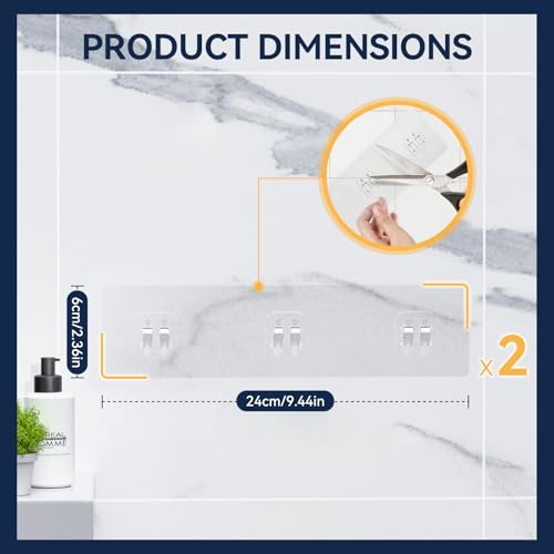 YASONIC 2-Pack Shower Caddy Adhesive Replacement - Image 6