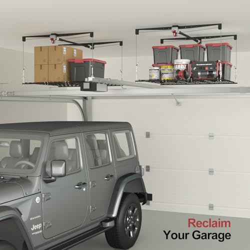 Overhead Garage Storage Rack for 12–14 FT Ceiling | Garage Storage - Image 3