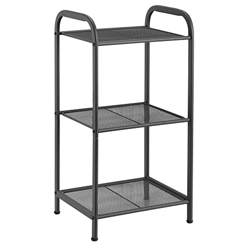 3 Tier Extendable Industrial Storage Rack, Charcoal Gray - Image 2