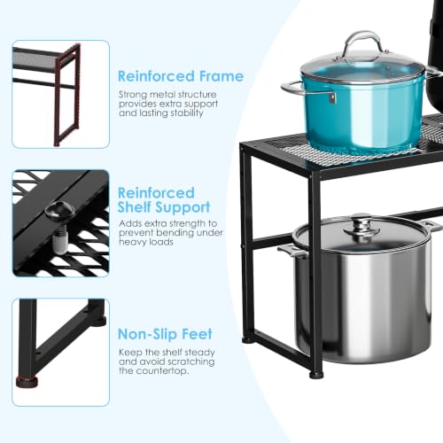 Expandable Storage Shelves Rack, Heavy Duty Metal Shelving - Image 4