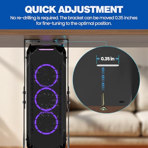 Adjustable Under Desk PC Mount, Heavy Duty PC Holder | All Products - Image 5
