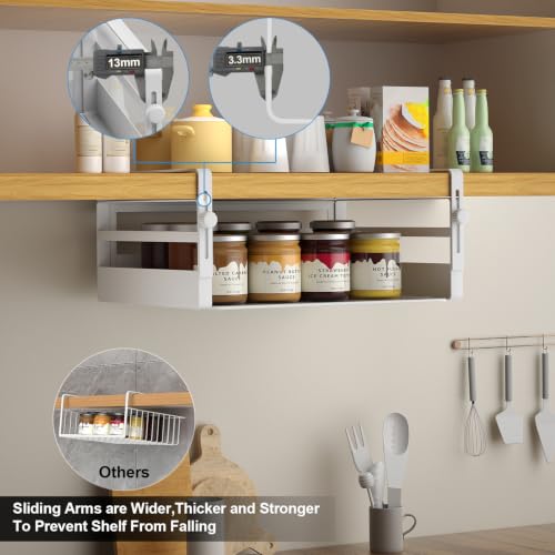2 Pack Under Shelf Storage Basket | Home Organization - Image 6