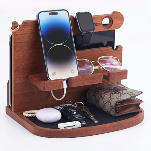 Krismax Wood Phone Docking Station for Men,Husband - Image 2