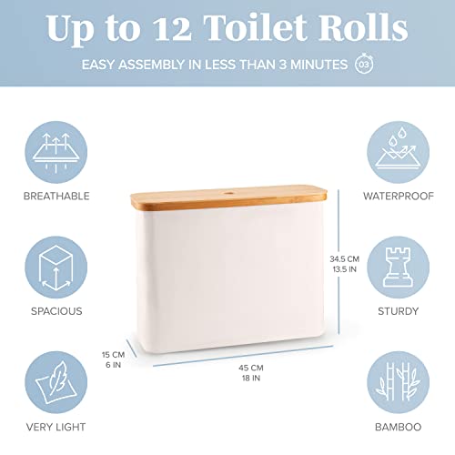 LONBET Toilet Paper Storage for 12 Rolls, Stackable & - Image 3