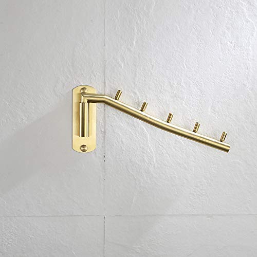 JQK Folding Clothes Hanger Rack, Stainless Steel Swing Arm - Image 3