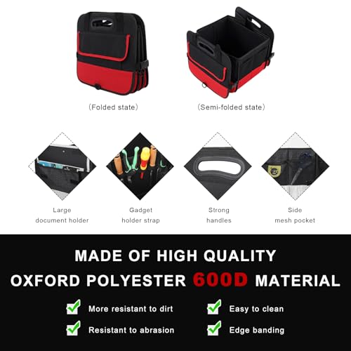 Car Trunk Organizer, Large Capacity Collapsible Cargo - Image 5
