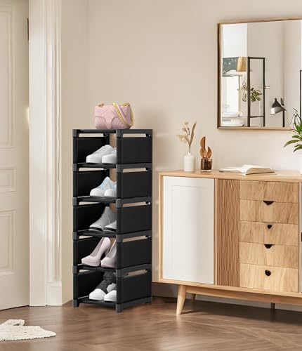 6-Tier Narrow Shoe Rack, Vertical Small Space Shoe Organizer - Image 3