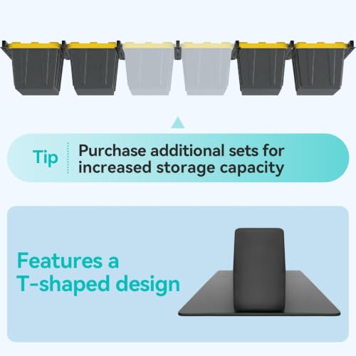 6-Bin Garage Ceiling Bin Storage Rack, Connectable Ceiling - Image 8