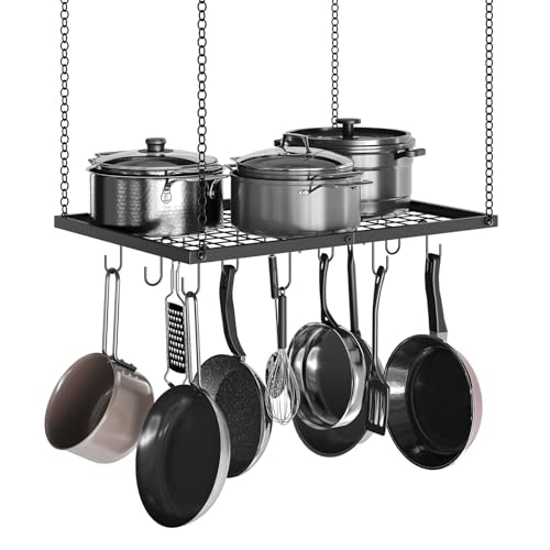 CHOEZON Hanging Pot Rack, Ceiling Mounted Pot Hanger for Kitchen - Image 2