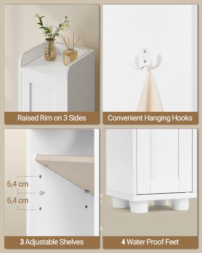HEXCELEN Bathroom Storage Cabinet,Tall Narrow Bathroom - Image 6