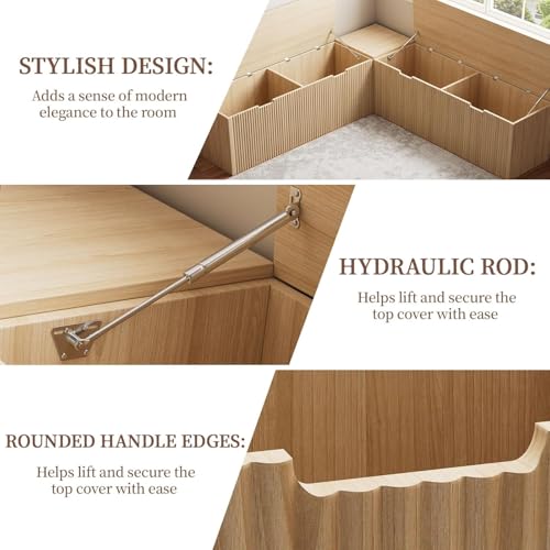 L-Shaped Corner Bench with Hidden Storage – Backless Breakfast - Image 4