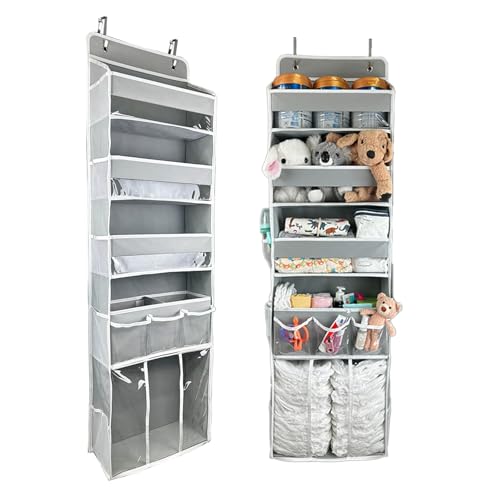 Door Hanging Storage Organizer,with 3 Bins 1 Movable Baby Diaper - Image 2
