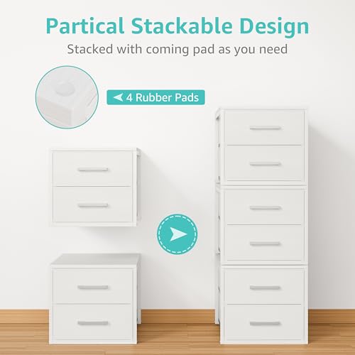 BOLUO Stackable Storage Drawers Narrow Closet Organizers - Image 6