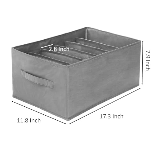 Nicunom 6 Pack Wardrobe Clothes Organizer, 6 Grids | Home Organization - Image 3