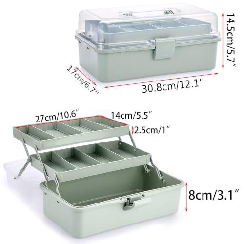BTSKY 3-Layer Plastic Dividing Storage Box Craft Organizer - Image 5