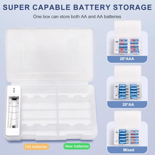 2 Pack Battery Organizer, Battery Storage Case for AA AAA - Image 4
