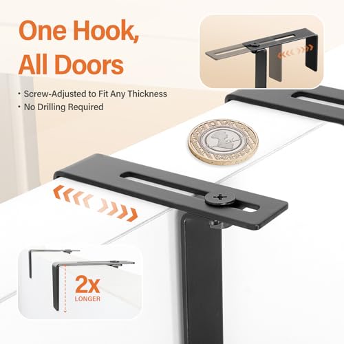 Over Door Ironing Board Hanger with Storage Shelf - Image 4