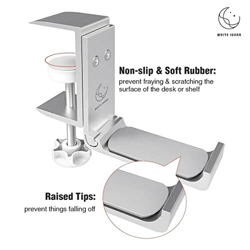 Under Desk Headphone Hanger, Foldable Aluminum Headset - Image 6
