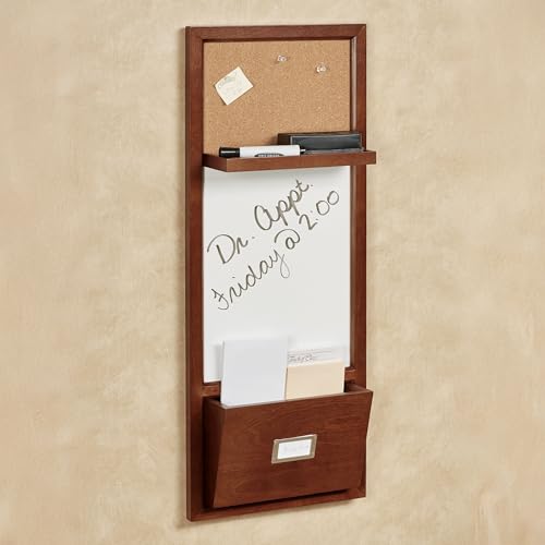 Orvis Wooden Wall Organizer with Dry Erase Board Natural Cherry - Image 3