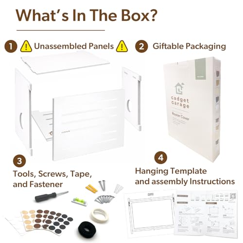 WiFi Router Storage Cabinet Router Box Hider WiFi Box Hider Shelf - Image 5